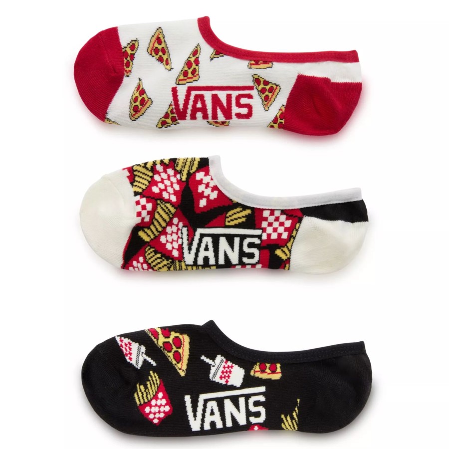 Damen VANS Socken | Pizza Party Canoodle Socken (3 Paar) Weis