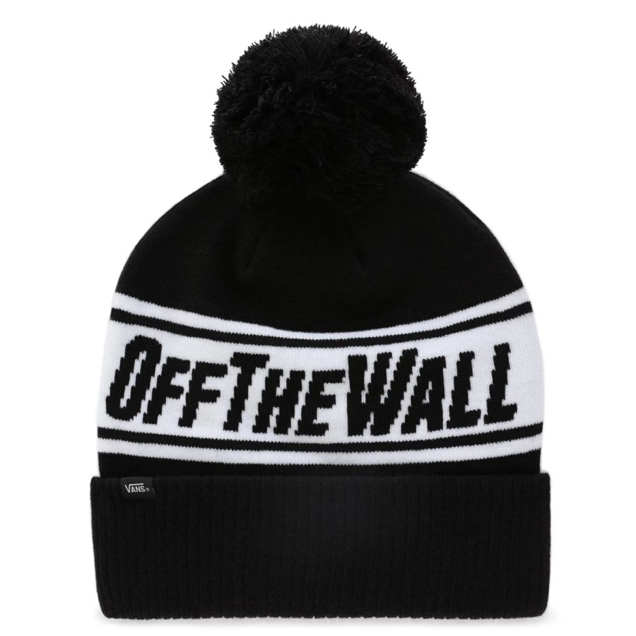 Herren VANS Mutzen, Caps & Hute | Off The Wall Bommelmutze Schwarz, Weis