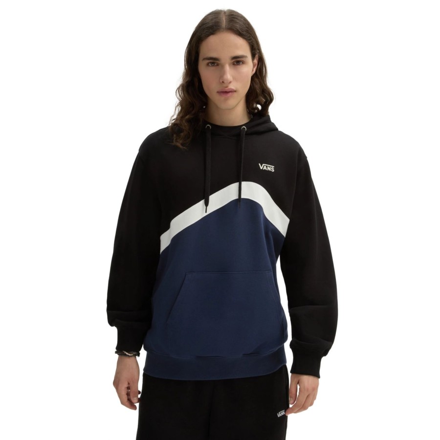 Herren VANS Kapuzenpullover & Sweatshirts | Sidestripe Block Hoodie Blau