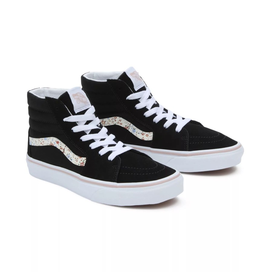 Kinder VANS Classics | Jugendliche Floral Sk8-Hi Schuhe (8-14 Jahre) Schwarz