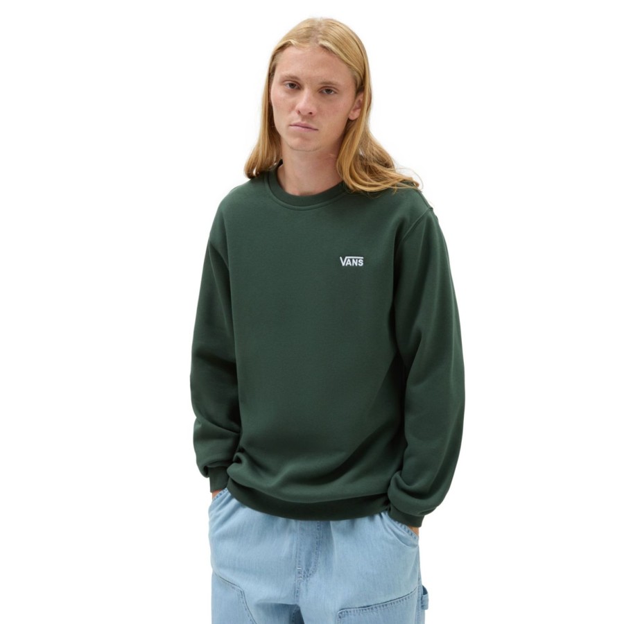 Herren VANS Kapuzenpullover & Sweatshirts | Core Basic Rundhals-Sweatshirt Grun