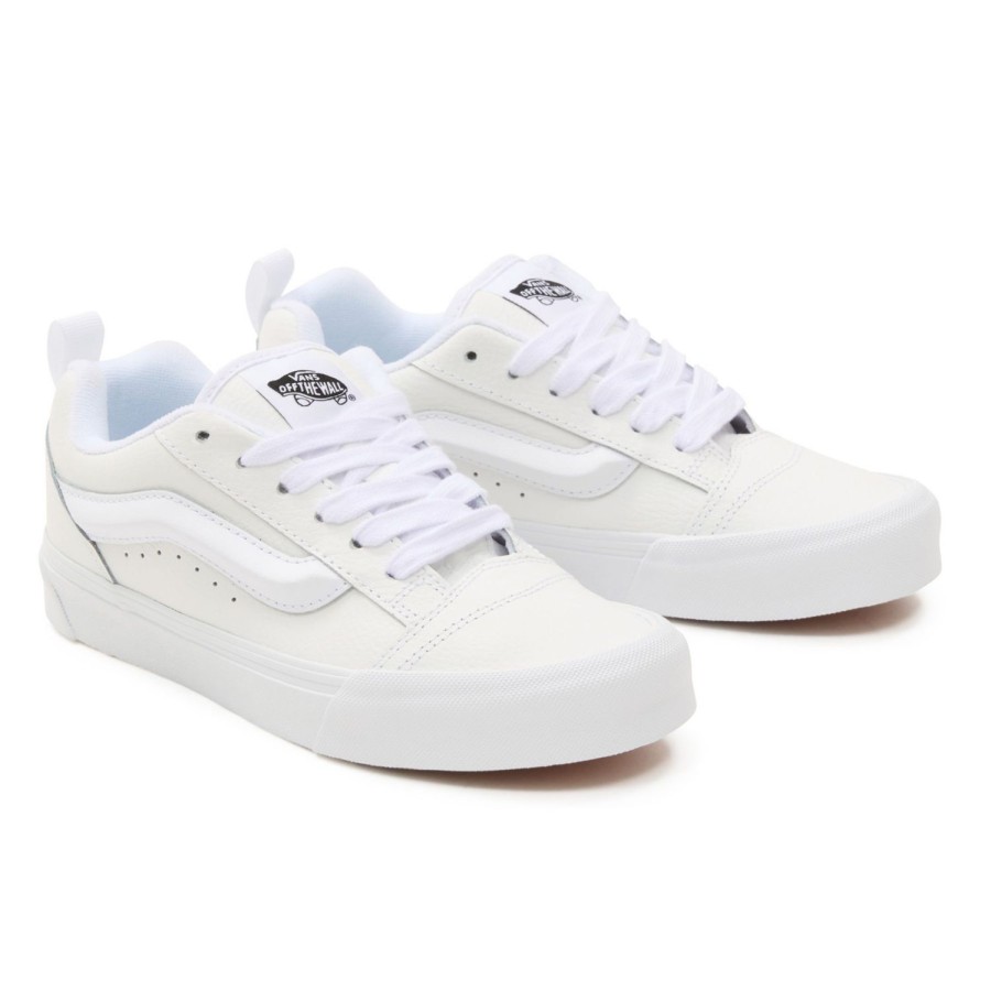 Damen VANS Low-Top Sneaker | Leather Knu Skool Schuhe Weis