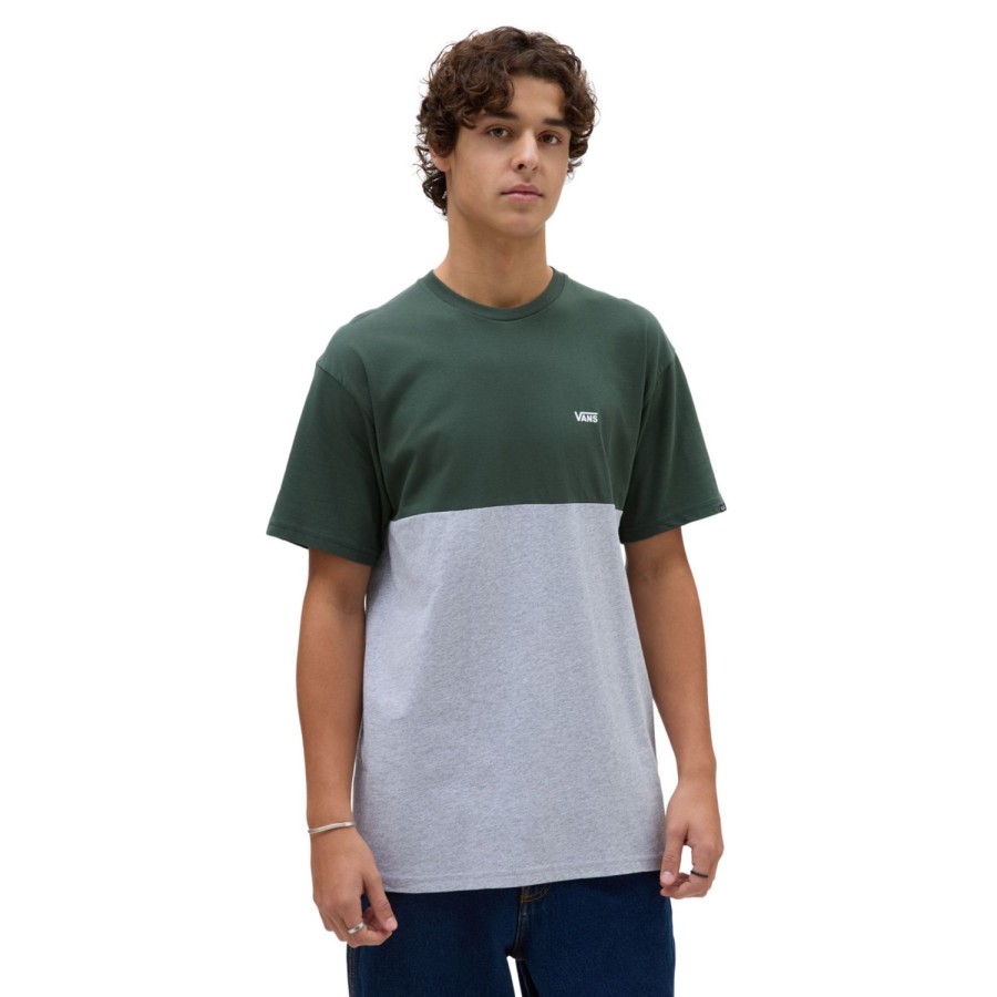 Herren VANS T-Shirts & Tank Tops | Colorblock T-Shirt Grun, Grau