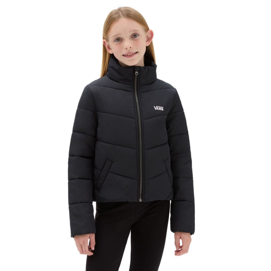 Kinder VANS Madchen-Bekleidung (8-14+) | Madchen Foundry Pufferjacke Mte (8-14+ Jahre) Schwarz