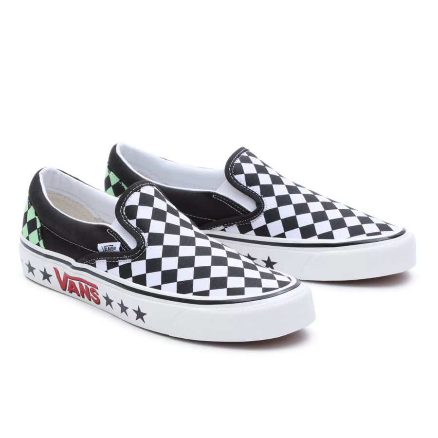 Damen VANS Slip-On-Schuhe | Diamond Check Classic Slip-On 98 Dx Schuhe Schwarz