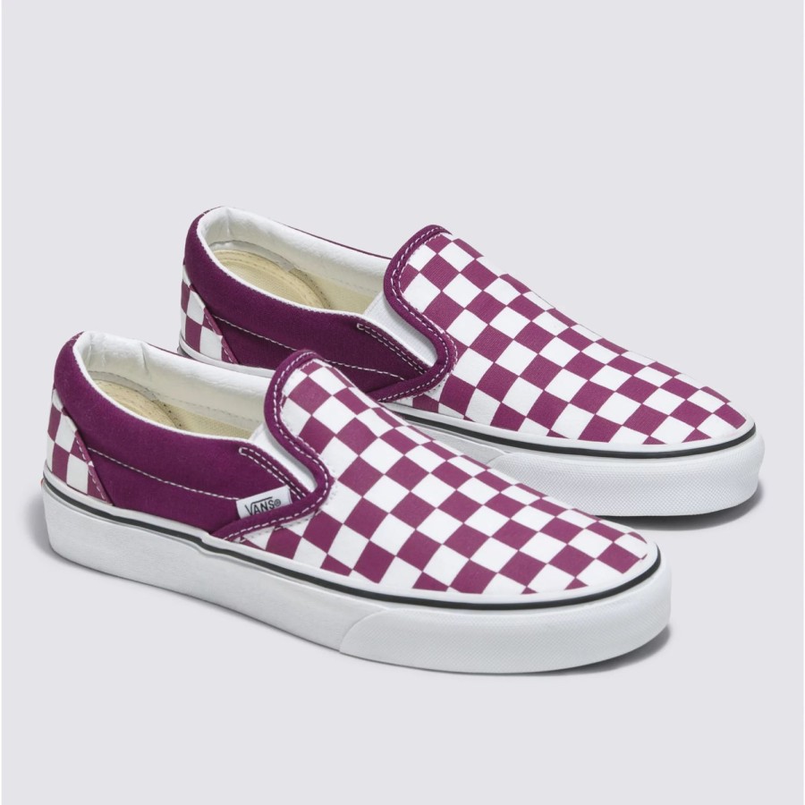 Herren VANS Slip-On-Schuhe | Checkerboard Color Theory Classic Slip-On Schuhe Violett