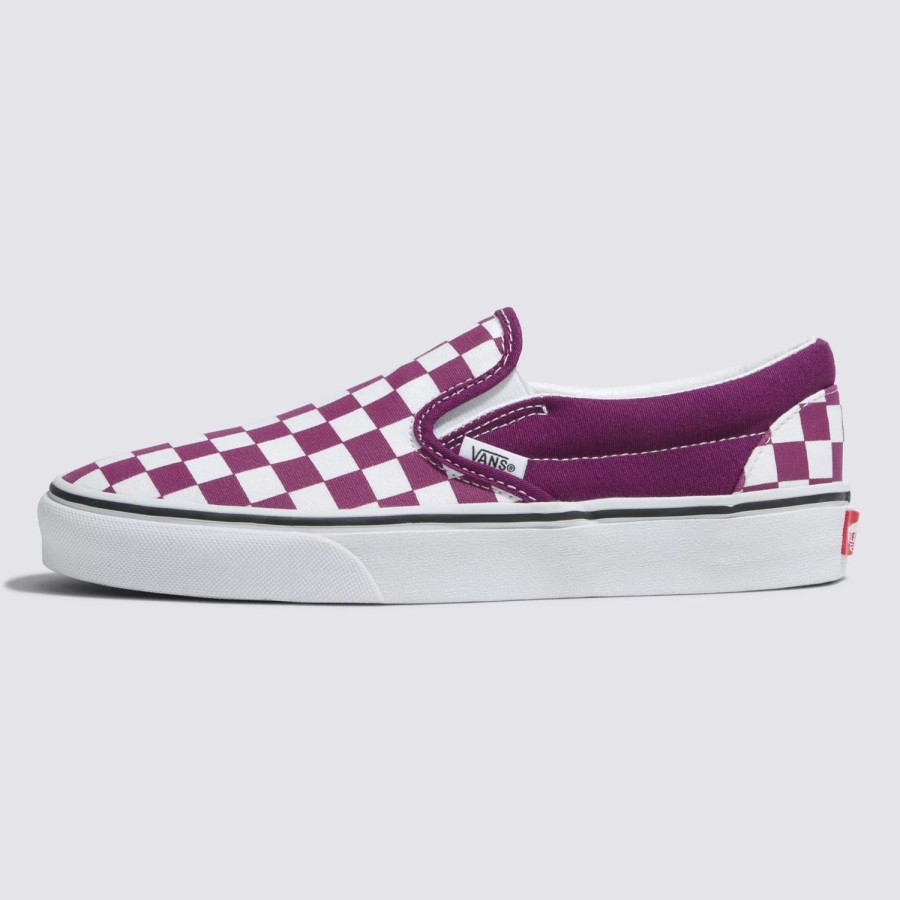 Herren VANS Slip-On-Schuhe | Checkerboard Color Theory Classic Slip-On Schuhe Violett