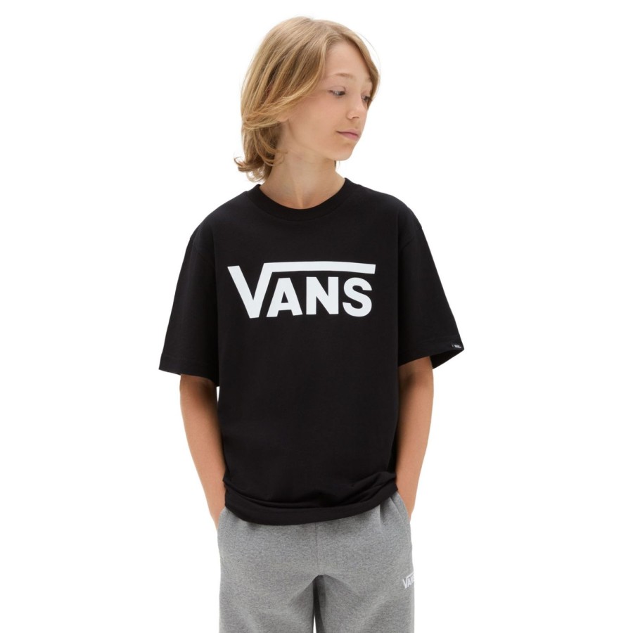 Kinder VANS Jungen-Bekleidung (8-14+) | Kinder Vans Classic T-Shirt (8-14 Jahre) Schwarz, Weis