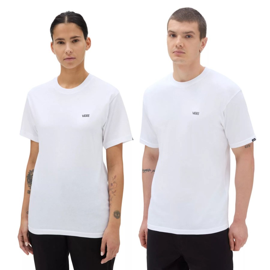 Herren VANS T-Shirts & Tank Tops | Left Chest Logo T-Shirt Weis