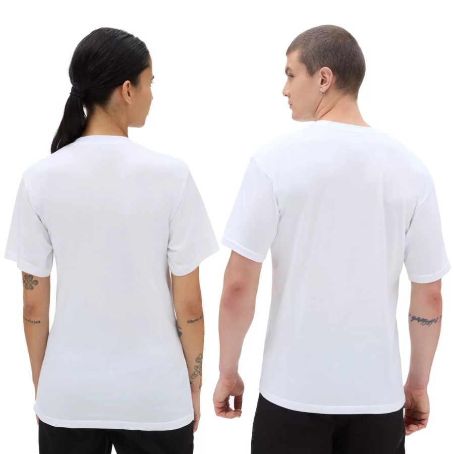 Herren VANS T-Shirts & Tank Tops | Left Chest Logo T-Shirt Weis