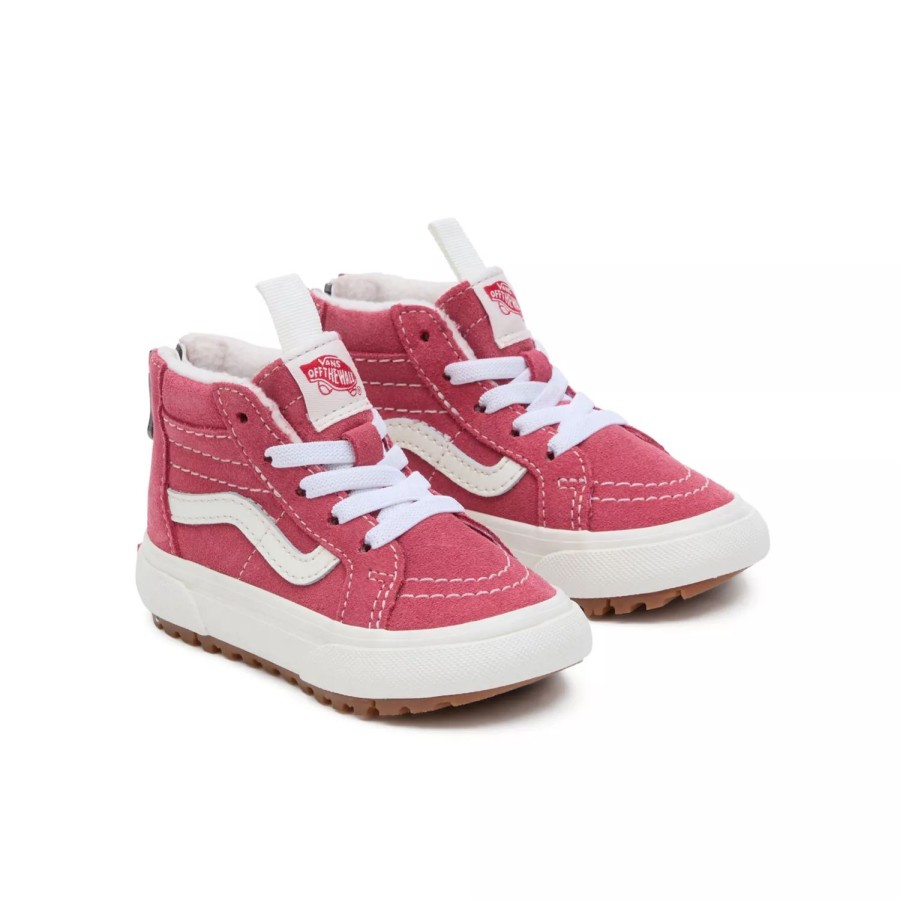 Kinder VANS Easy On, Easy Off | Kleinkinder Sk8-Hi Zip Mte-1 Schuhe (1-4 Jahre) Rot