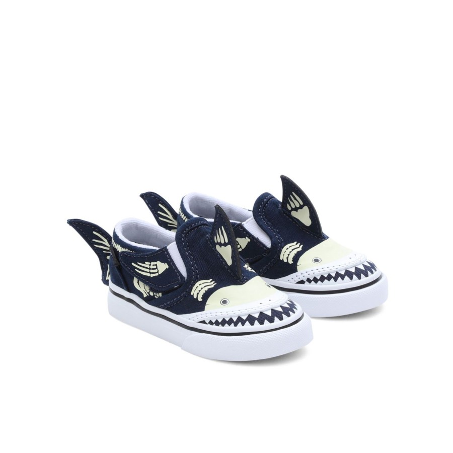 Kinder VANS Kleinkinder-Schuhe (1-4 Jahre) | Kleinkinder Slip-On Glow In The Dark Schuhe (1-4 Jahre) Blau