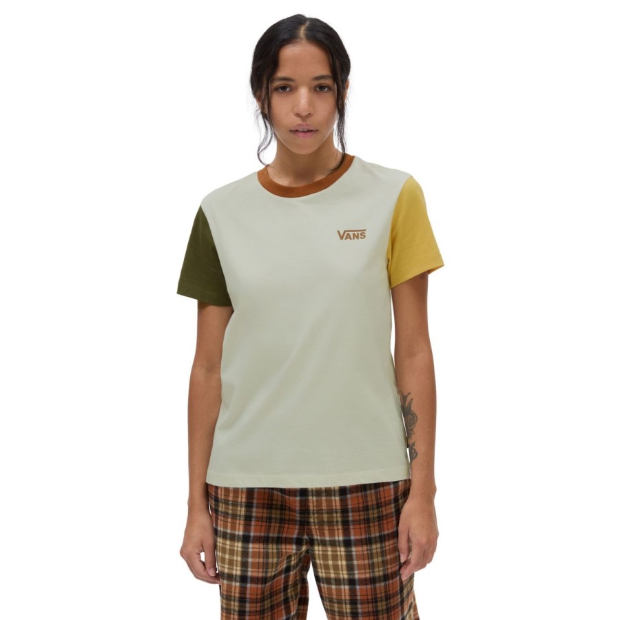 Damen VANS T-Shirts & Oberteile | Colorblock Rundhals-T-Shirt Multicolour