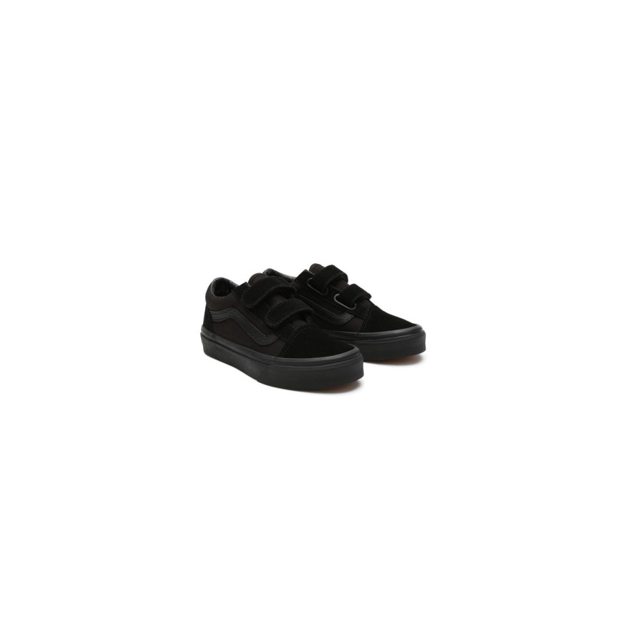 Kinder VANS Easy On, Easy Off | Kinder Old Skool Schuhe Mit Klettverschluss (4-8 Jahre) Schwarz