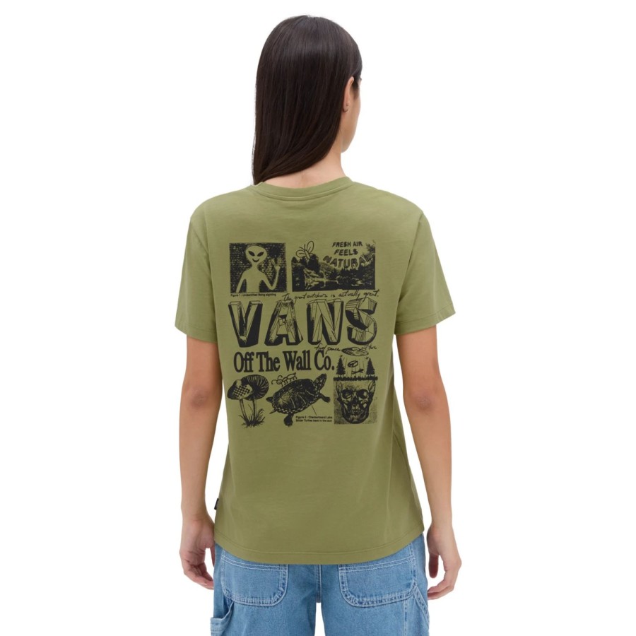 Damen VANS T-Shirts & Oberteile | Alien Outdoors T-Shirt Grun