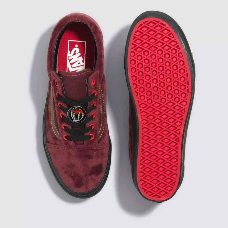 Damen VANS Plateauschuhe | Disney X Vans Old Skool Stackform Schuhe Rot