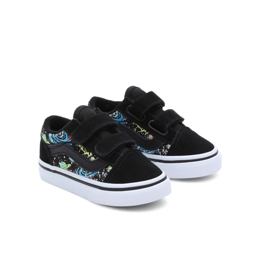 Kinder VANS Classics | Kleinkinder Old Skool Schuhe Mit Klettverschluss (1-4 Jahre) Schwarz