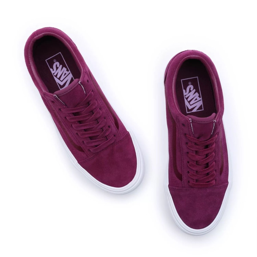 Damen VANS Plateauschuhe | Old Skool Stackform Mono Embroidery Schuhe Violett