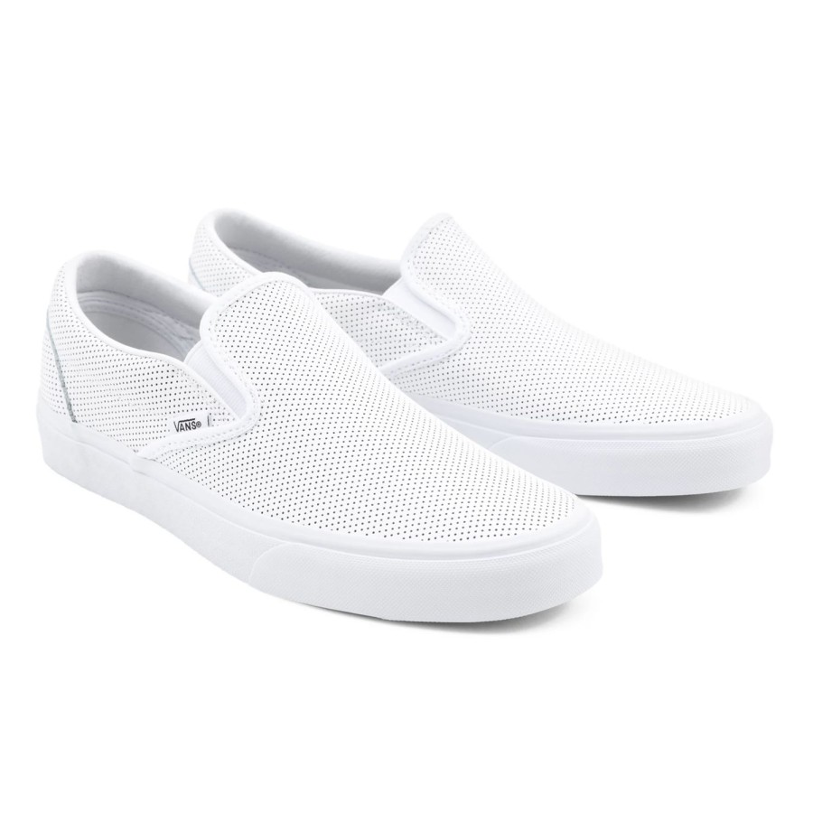 Herren VANS Slip-On-Schuhe | Classic Slip-On Lederschuhe Weis