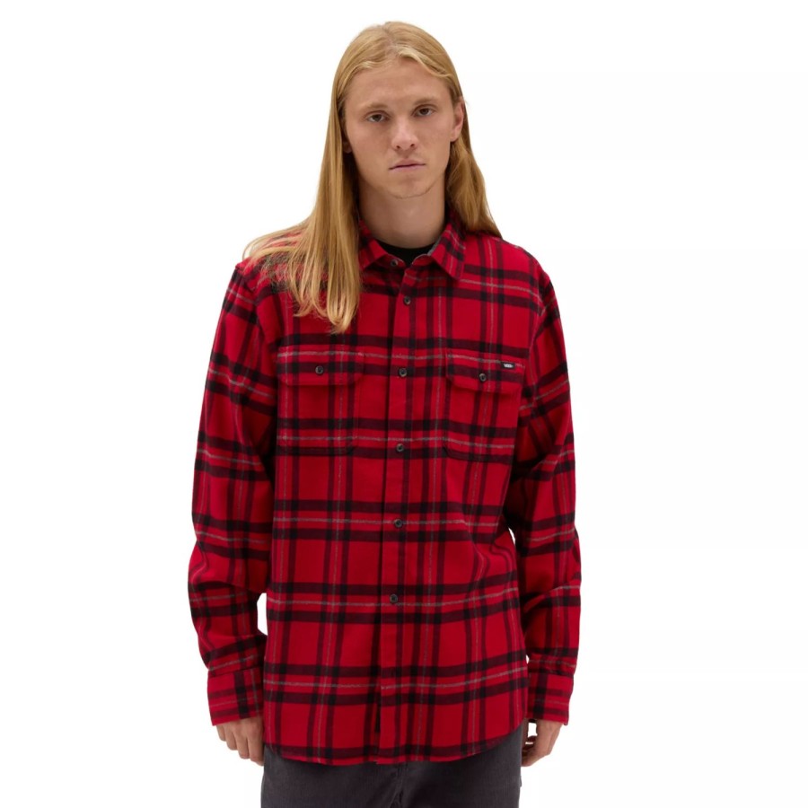 Herren VANS Hemden | Langarmeliges Westminster Buttondown-Hemd Rot