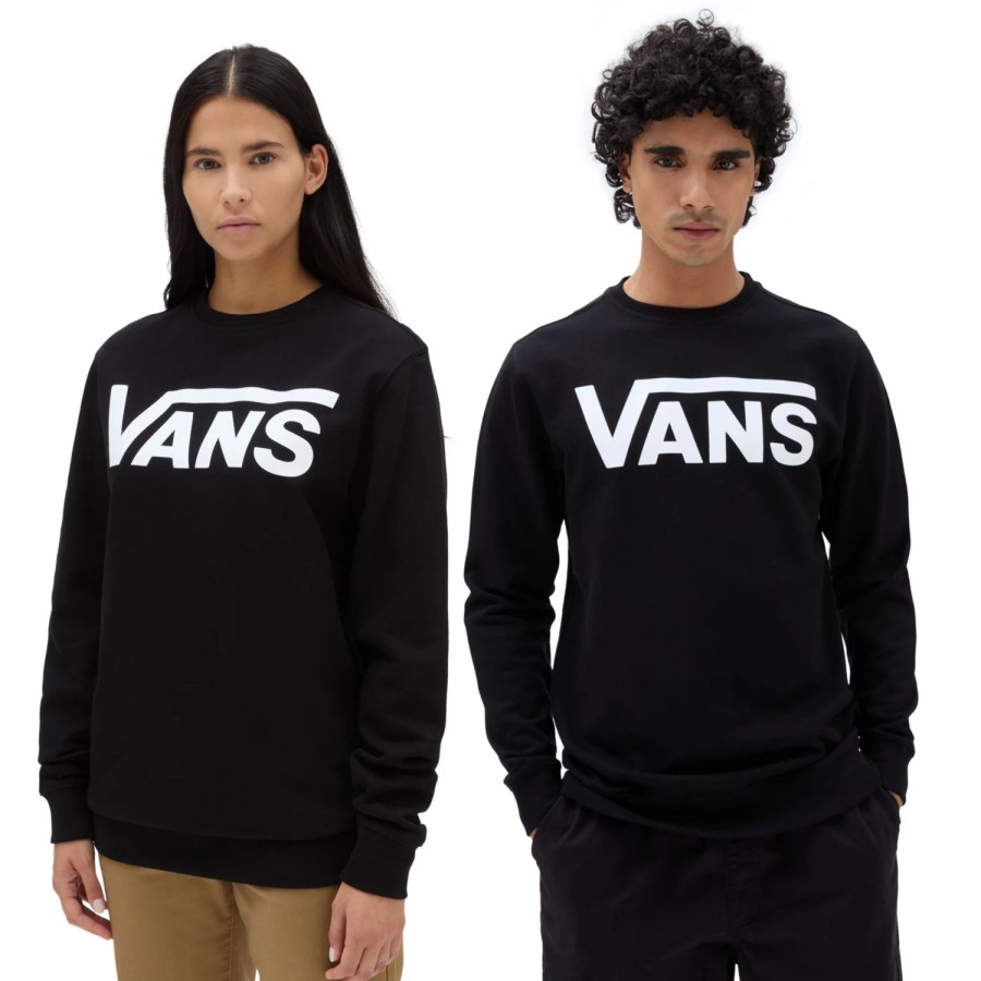 Herren VANS Kapuzenpullover & Sweatshirts | Vans Classic Rundhalspullover Schwarz, Weis