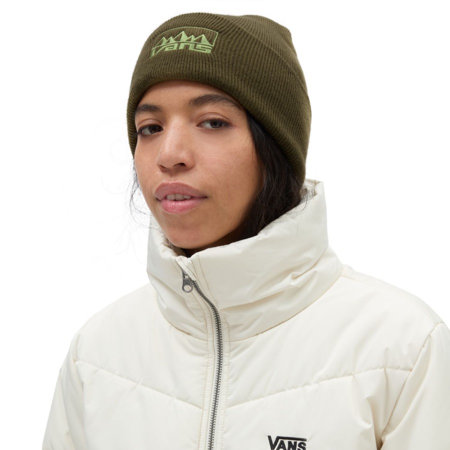 Herren VANS Mutzen, Caps & Hute | Outer Limits Beanie Mit Umschlag Grun