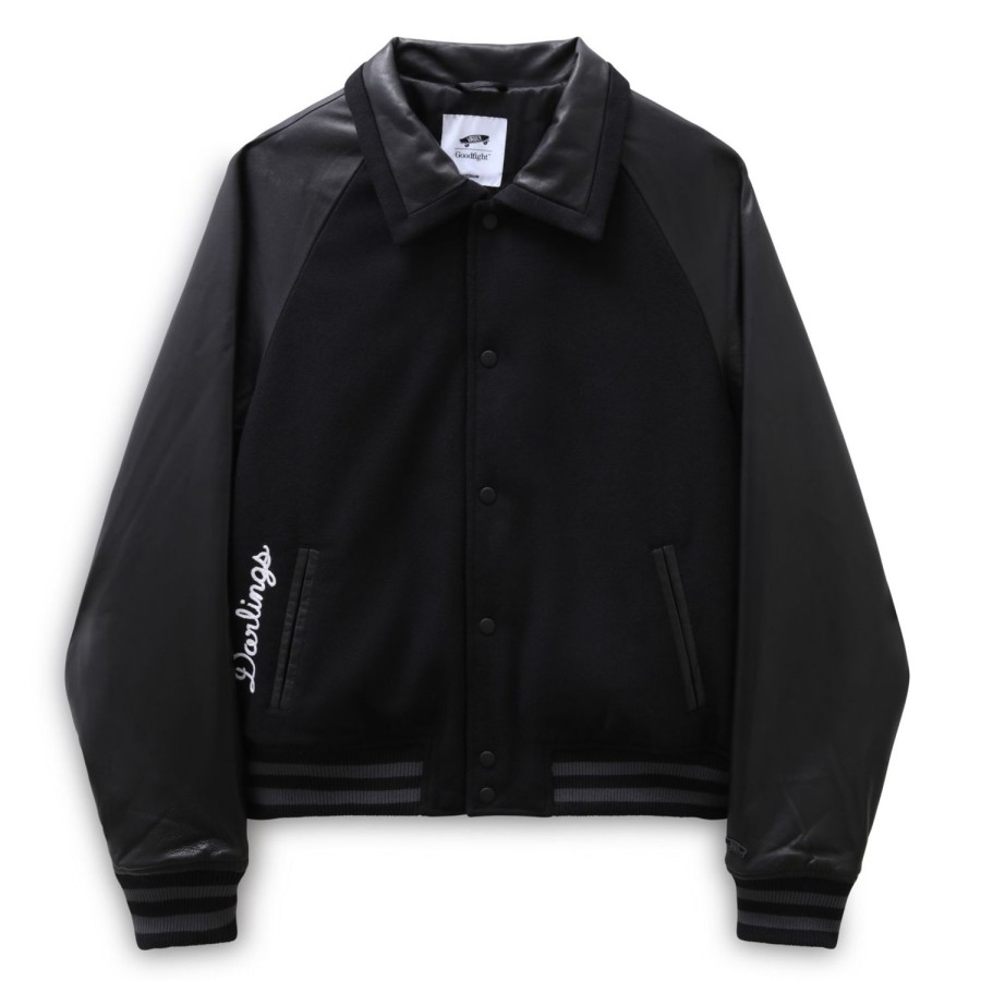 Damen VANS Jacken & Wendeparka | Vault By Vans X Goodfight Lettermans Jacke Schwarz