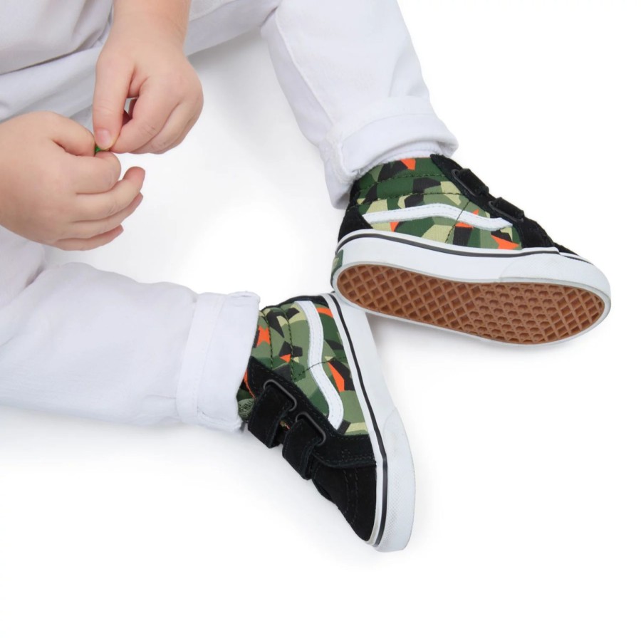 Kinder VANS Kleinkinder-Schuhe (1-4 Jahre) | Kleinkinder Sk8-Mid Reissue Schuhe Mit Klettverschluss (1-4 Jahre) Schwarz