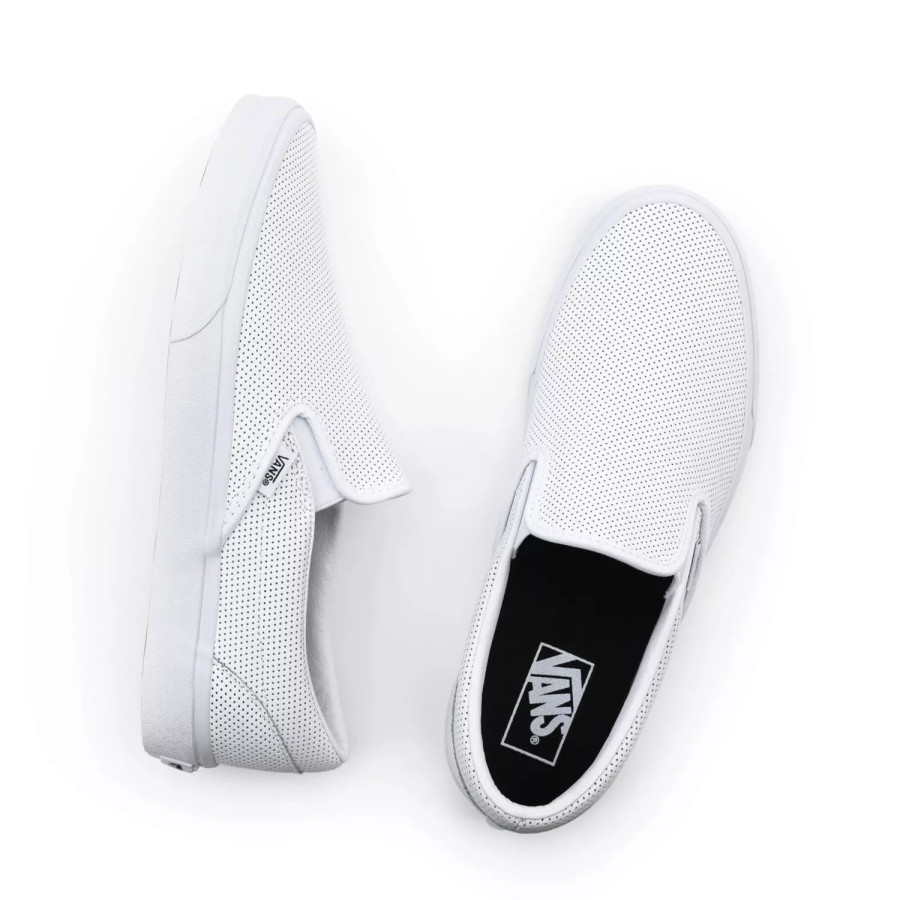 Damen VANS Classics | Classic Slip-On Lederschuhe Weis