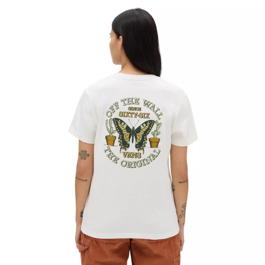 Damen VANS T-Shirts & Oberteile | Natural Fly Boyfriend T-Shirt Weis