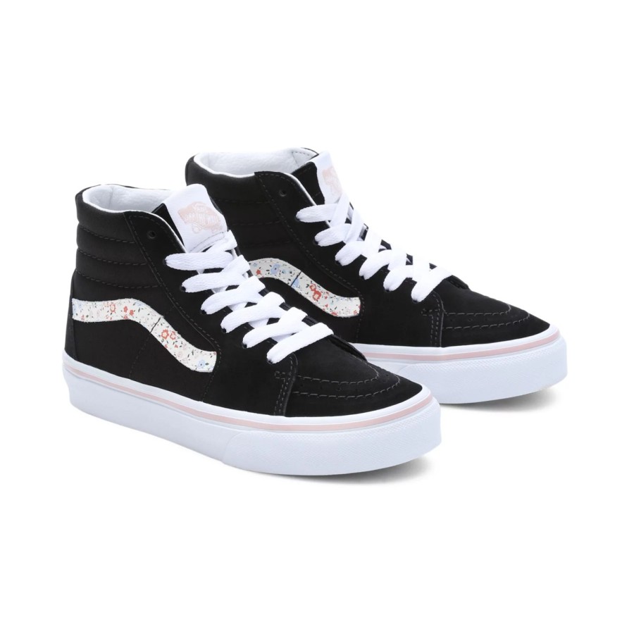 Kinder VANS Kinderschuhe (4-8 Jahre) | Sk8-Hi Floral Schuhe Fur Kinder (4-8 Jahre) Schwarz