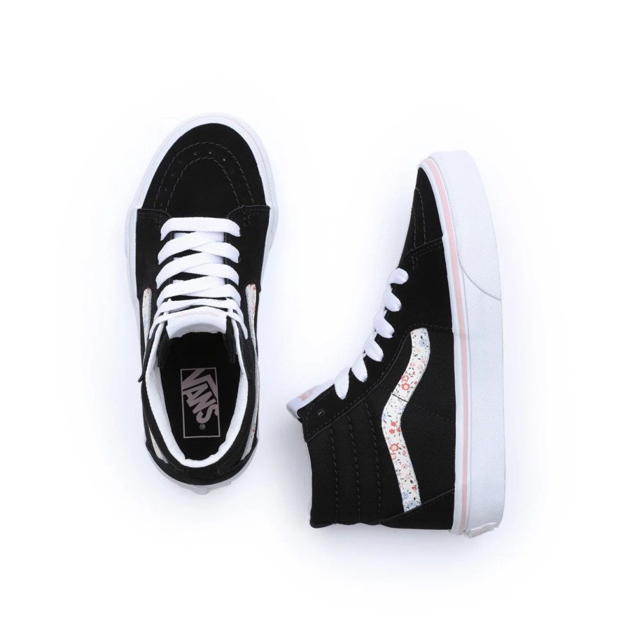 Kinder VANS Kinderschuhe (4-8 Jahre) | Sk8-Hi Floral Schuhe Fur Kinder (4-8 Jahre) Schwarz