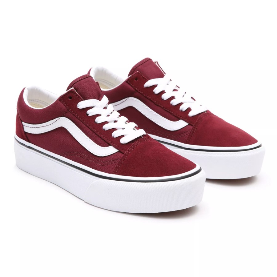 Damen VANS Classics | Platform Old Skool Schuhe Rot