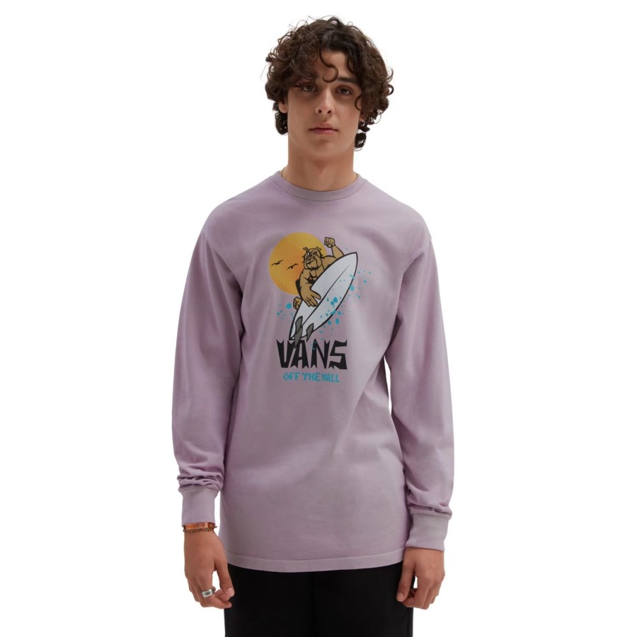 Herren VANS T-Shirts & Tank Tops | Surf Doggo Langarmshirt Violett