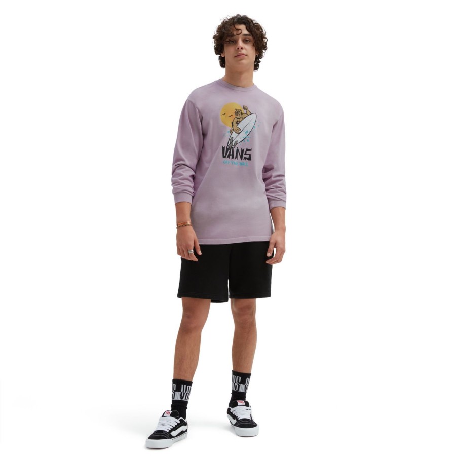 Herren VANS T-Shirts & Tank Tops | Surf Doggo Langarmshirt Violett