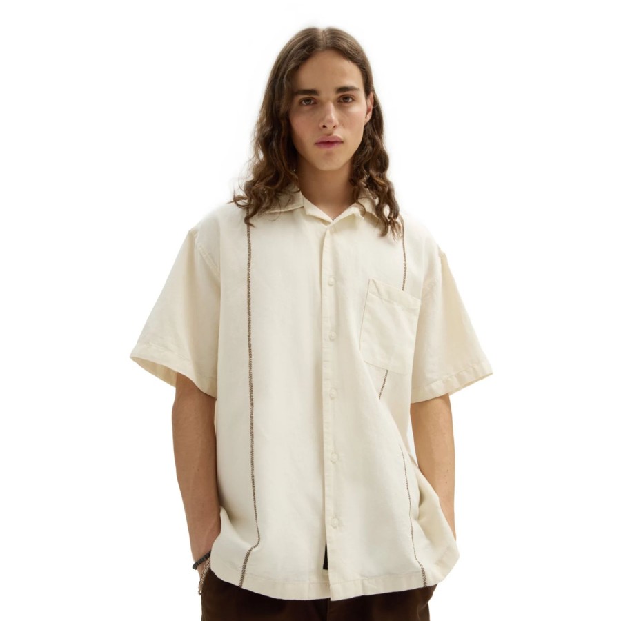 Herren VANS Hemden | Michael February Button-Down-Hemd Weis