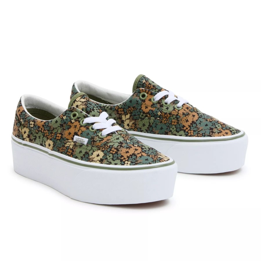 Damen VANS Plateauschuhe | Era Stackform Schuhe Grun