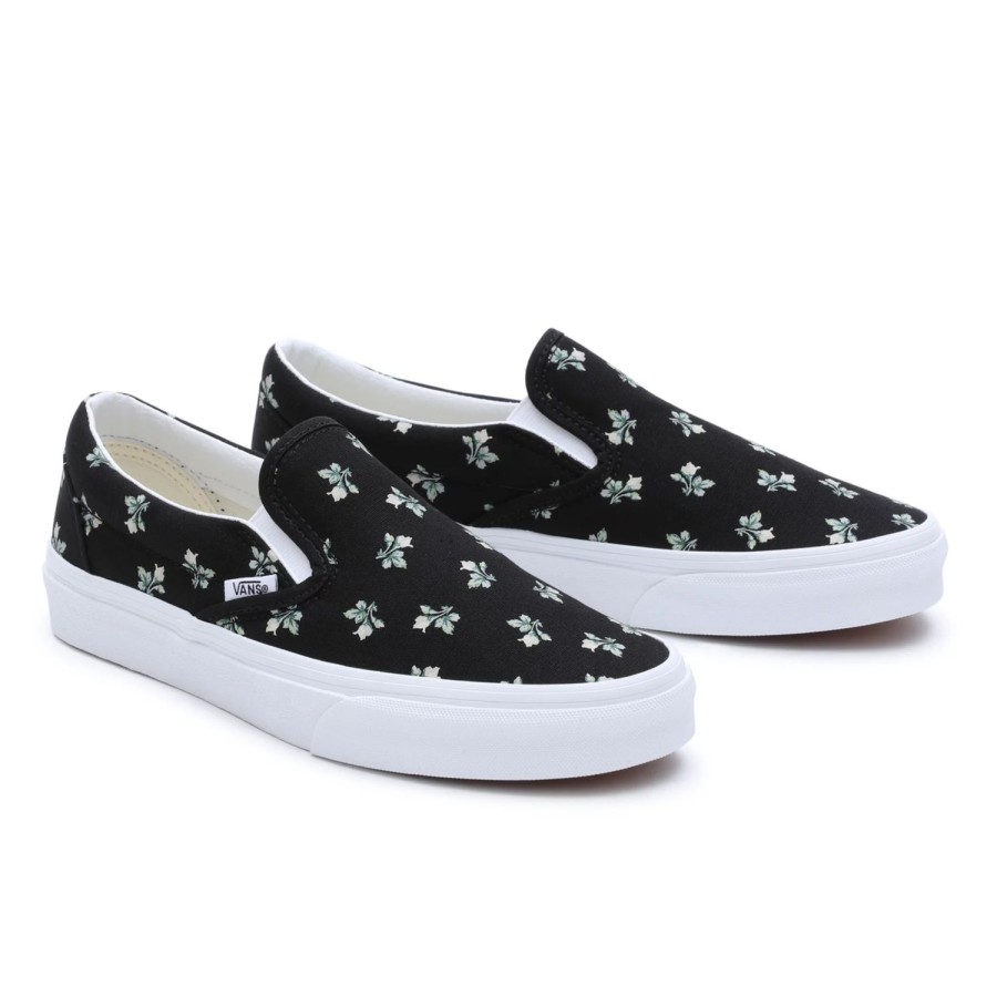 Damen VANS Slip-On-Schuhe | Floral Classic Slip-On Schuhe Schwarz