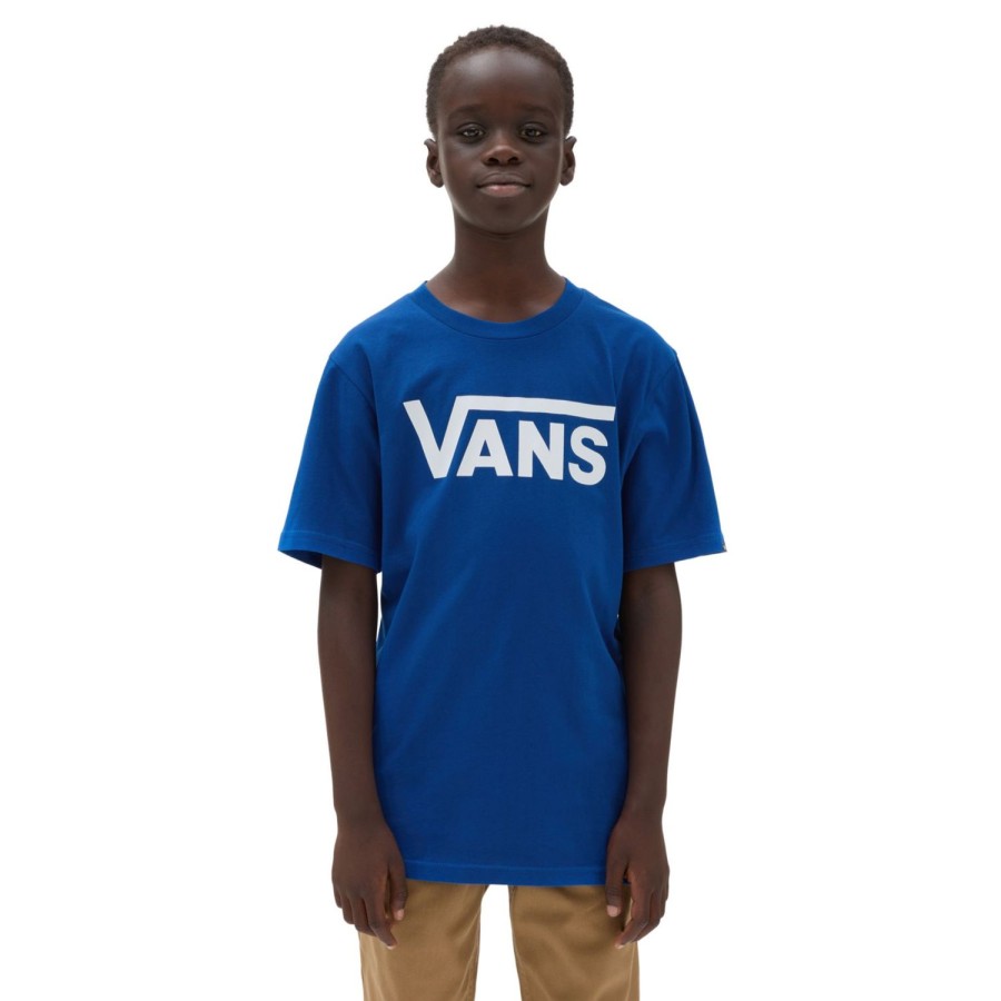 Kinder VANS Jungen-Bekleidung (8-14+) | Jungen Vans Classic T-Shirt (8-14 Jahre) Blau, Weis