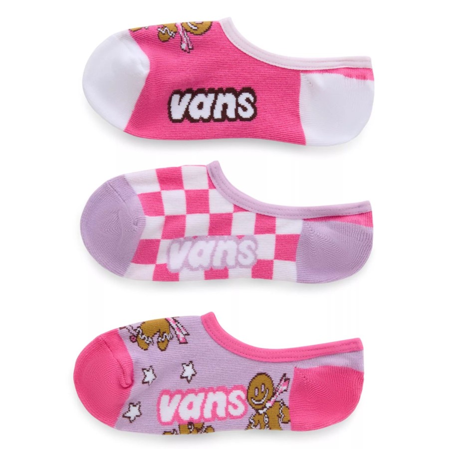 Kinder VANS Socken | Kinder Ginger Board Canoodle Socken (3 Paar) Rosa