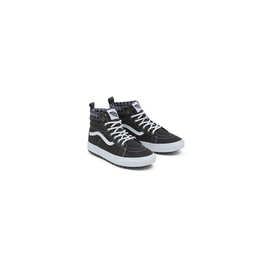 Kinder VANS Mte Schuhe | Kinder Plaid Sk8-Hi Mte-1 Schuhe (8-14 Jahre) Grau, Weis