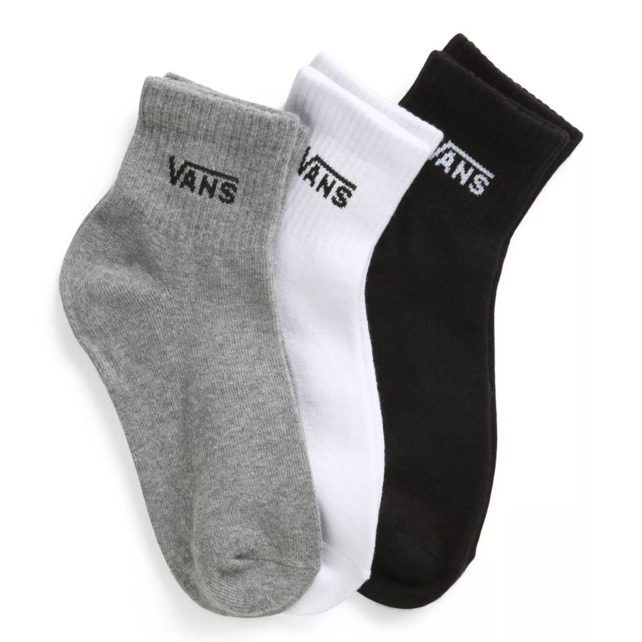 Damen VANS Socken | Half Crew Socken (3 Paar) Schwarz, Grau