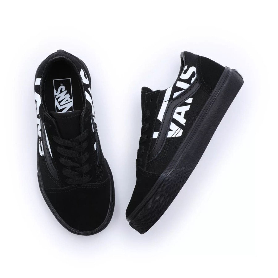 Kinder VANS Kinderschuhe (4-8 Jahre) | Kinder Logo Old Skool Schuhe (4-8 Jahre) Schwarz