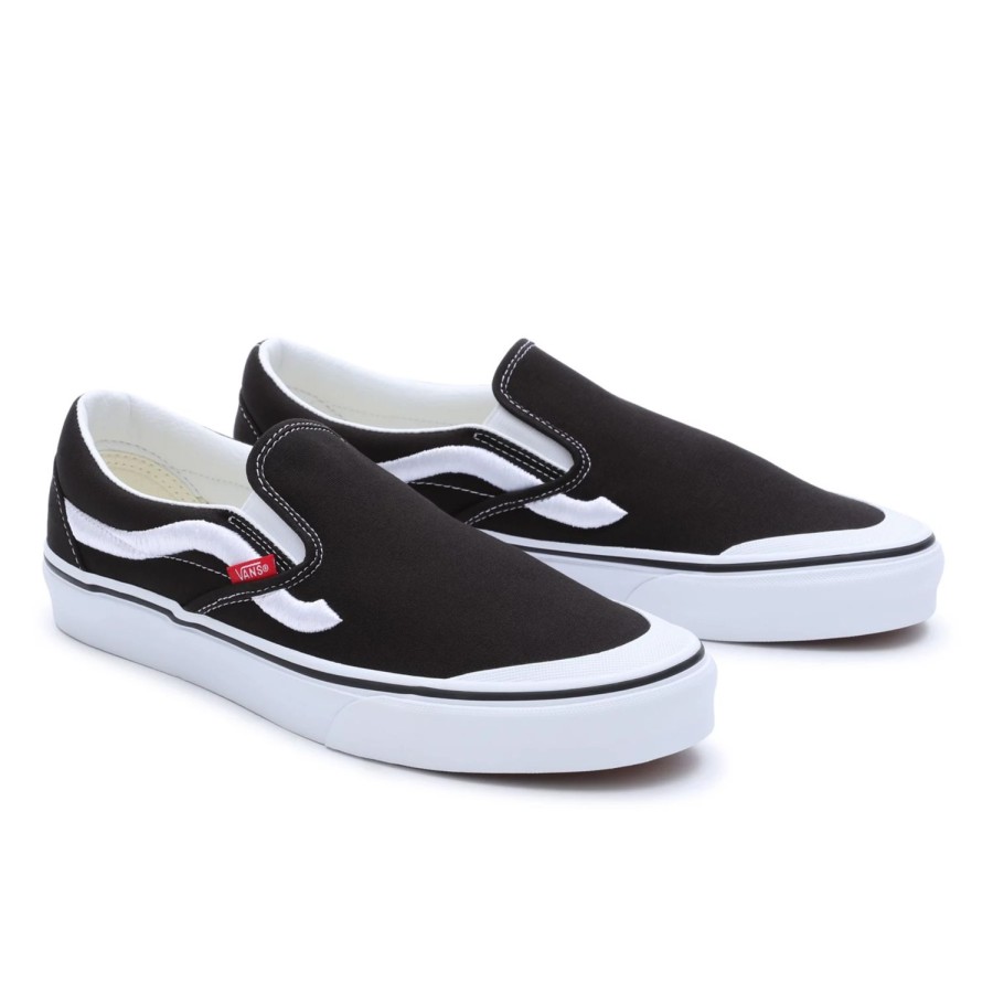 Damen VANS Slip-On-Schuhe | Classic Slip-On 138 Sidestripe Schuhe Schwarz