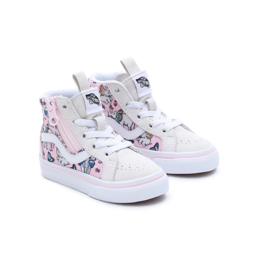 Kinder VANS Classics | Kleinkinder Sk8-Hi Reissue Side Zip Schuhe (1-4 Jahre) Grau, Rosa