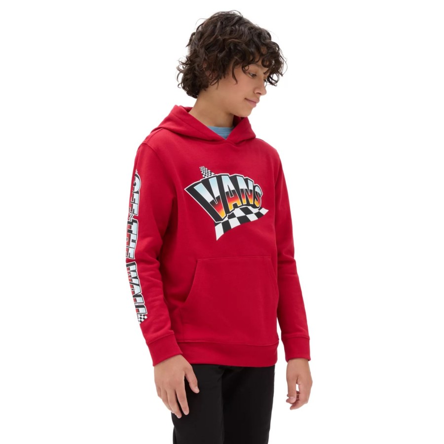 Kinder VANS Jungen-Bekleidung (8-14+) | Jungen Hole Shot Hoodie (8-14 Jahre) Rot