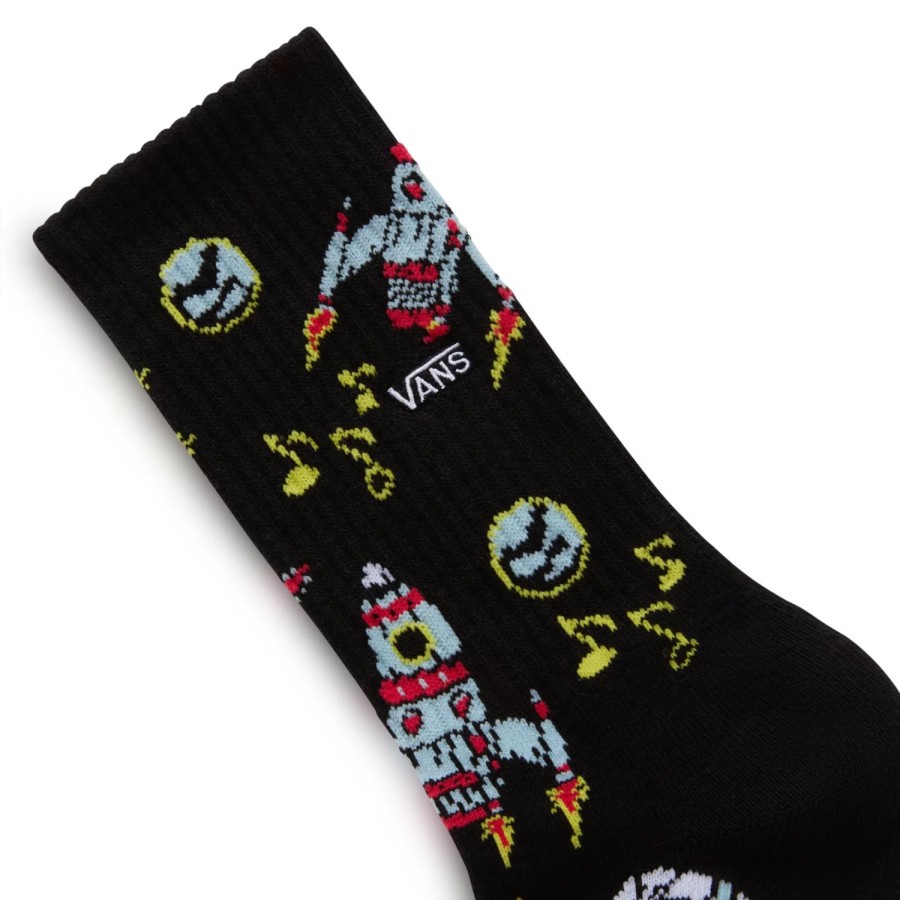 Kinder VANS Socken | Kinder Dj Rocket Jam Crew Socken (1 Paar) Schwarz