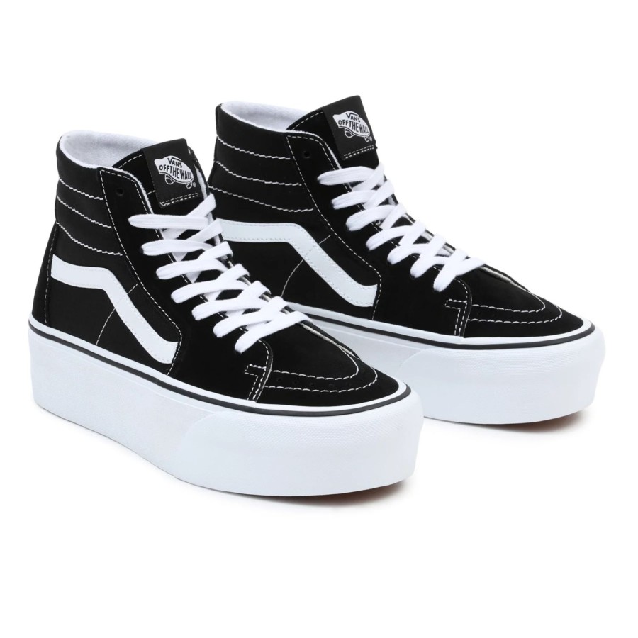 Damen VANS Plateauschuhe | Sk8-Hi Tapered Stackform Schuhe Schwarz