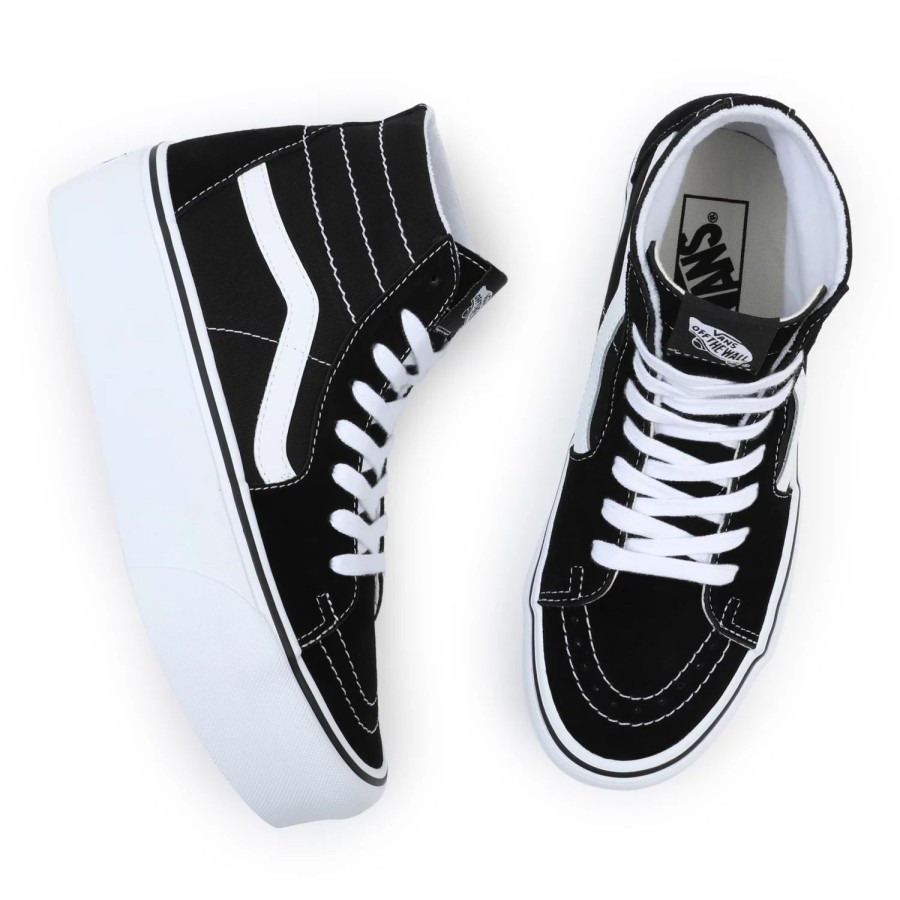 Damen VANS Plateauschuhe | Sk8-Hi Tapered Stackform Schuhe Schwarz