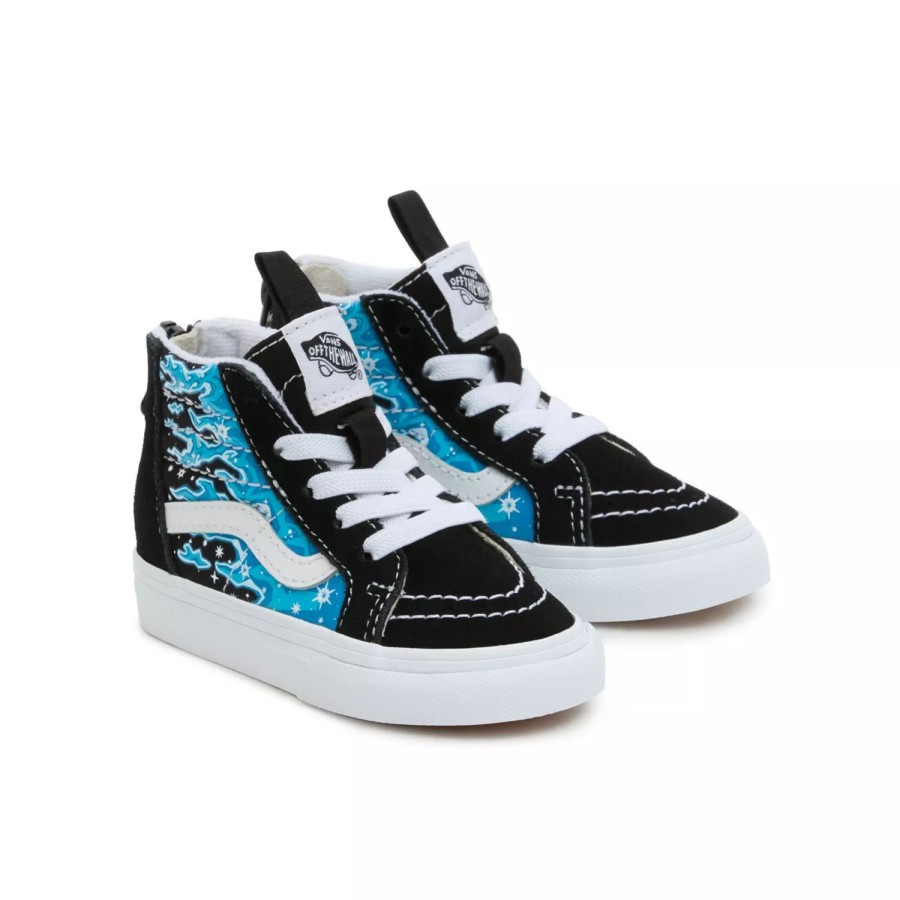 Kinder VANS Easy On, Easy Off | Kleinkinder Sk8-Hi Zip Schuhe (1-4 Jahre) Schwarz